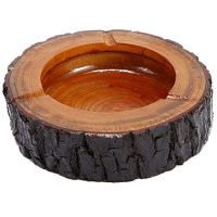 Teagas 5.5" Round Original Wooden Cigarette Ashtray