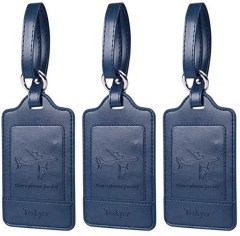 Teskyer PU Leather Luggage Tags