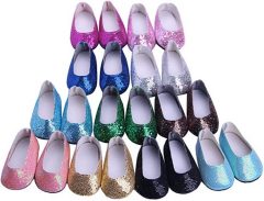 Luckdoll Glitter 10-Pack Doll Shoes