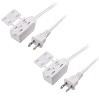 Cable Matters 2-Prong 3-Outlet Extension Cords, Set of 2