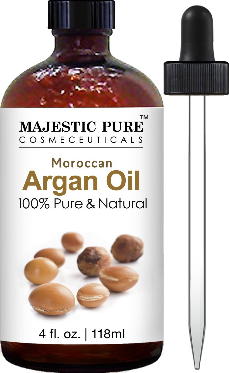 Majestic Pure 100% Pure Moroccan Argan Oil, 4 oz.