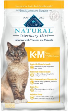 Blue Buffalo Natural Veterinary Diet K+M Kidney Mobility Support Dry Cat Food