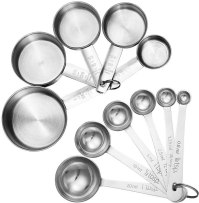 Accmor 11-Piece Stainless Steel Measuring Spoons/Cups Set