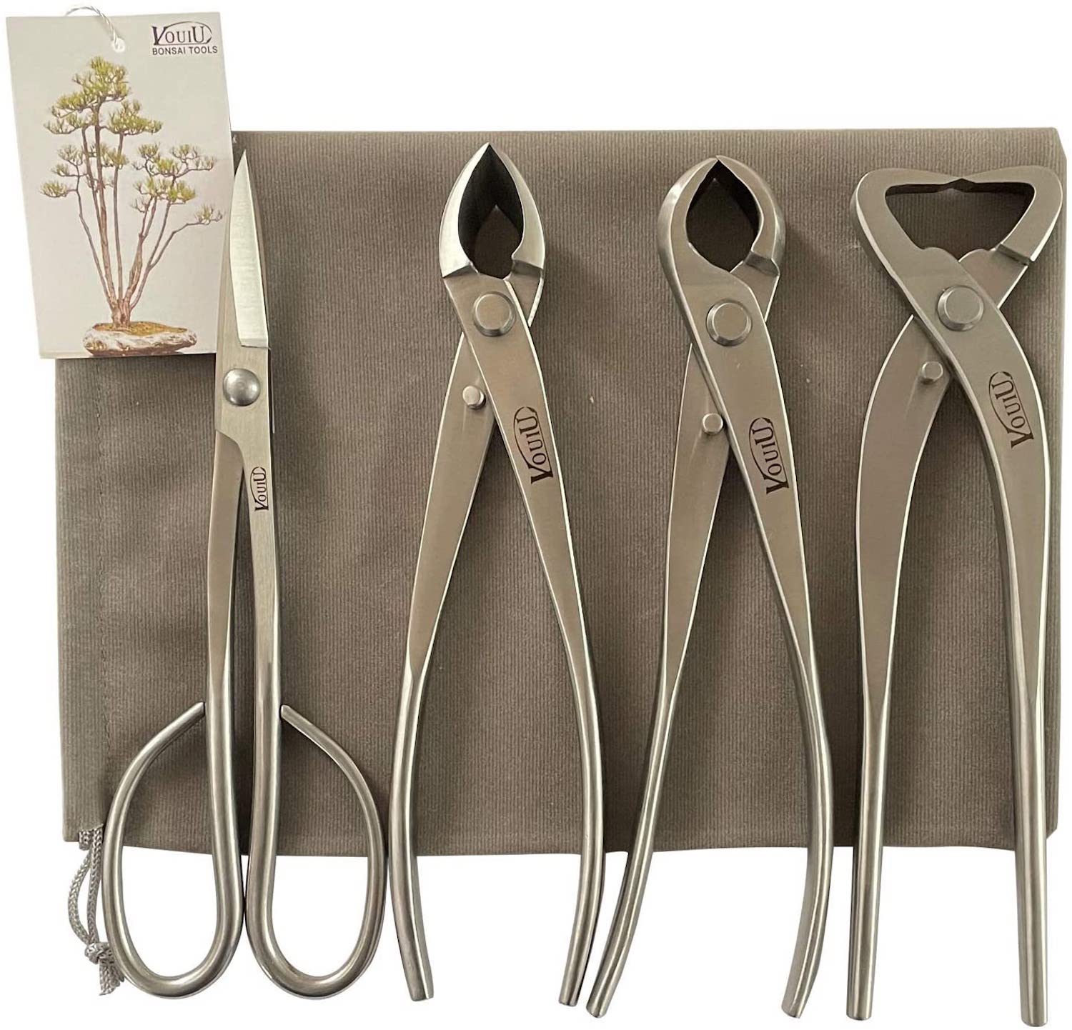 vouiu 4-Piece Bonsai Tool Set