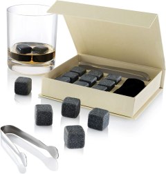 Set of Six Large Whiskey Stones - Granite Whiskey Stone Gift