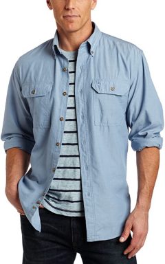 Carhartt Fort Lightweight Chambray Button Front Relaxed Fit LS Shirt