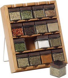 Kamenstein Bamboo Inspirations 16-Cube Spice Rack