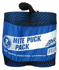 A&R Sports Blue Mite Junior Ice Hockey Pucks, Set of 12