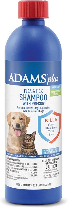 Adams Plus Flea & Tick Shampoo with Precor