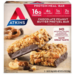 Atkins Chocolate Peanut Butter Pretzel Protein Meal Bar