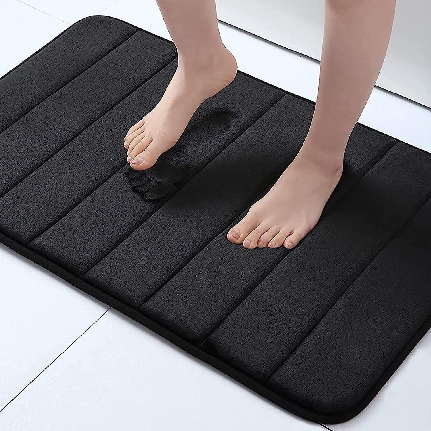 Buganda Non-Slip Memory Foam Bath Mat, 17" x 24"