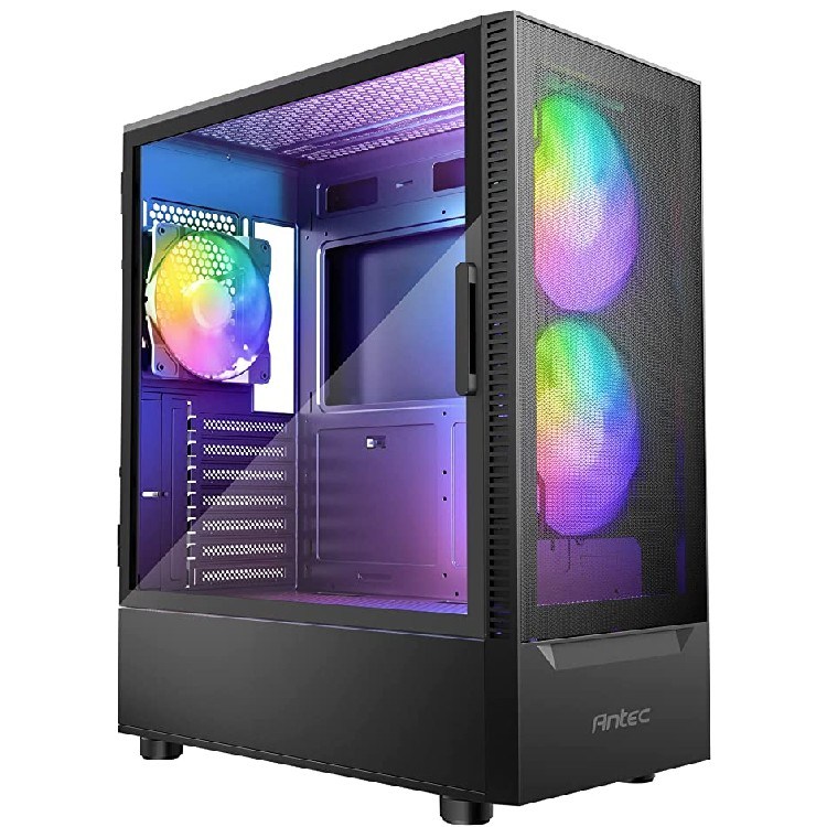 Antec N410 ARGB ATX Mid-Tower Gaming Computer Case, 15.35&quot; x 8.27&quot; x 19&quot;