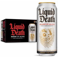 Liquid Death Sparkling Water, Berry it Alive