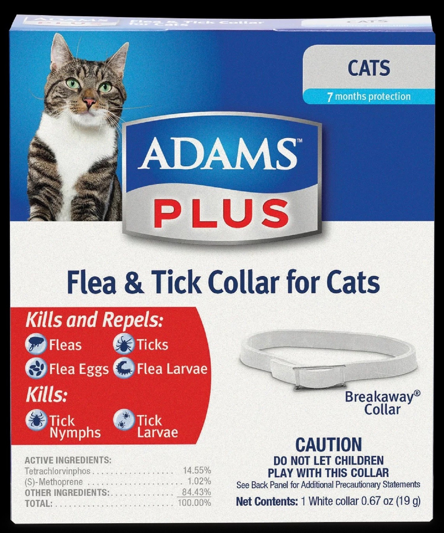 Adams Plus Flea &amp; Tick Collar For Cats