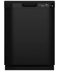 GE 24-Inch Black Front Control Dishwasher