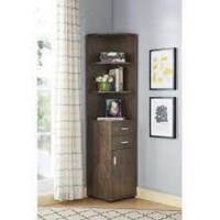 Mercury Row Walnut Oak Cerny Corner Bookcase