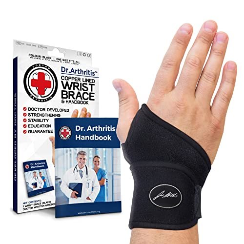 Dr. Arthritis Copper-Lined Hand and Wrist Support Strap