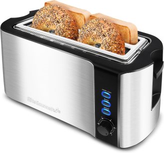 Elite Gourmet Long Slot 4 Slice Toaster (ECT-3100)
