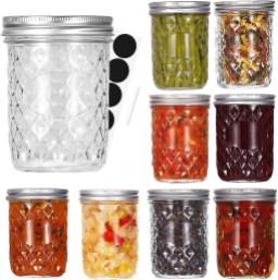 Mason Jars 12 oz, Verones Canning Jars Jelly Jars with Regular Lids, Ideal for