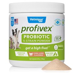 Glandex Profivex Five Strain Probiotic with Fiber and Sweet Potato Dog & Cat Supplement