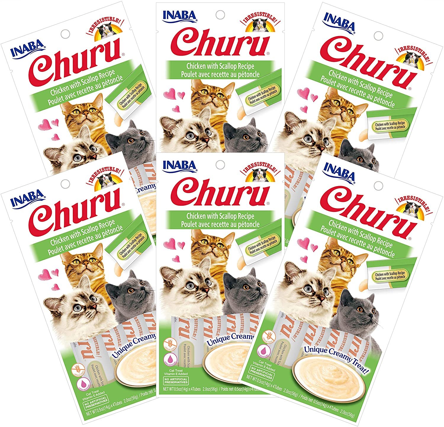 Inaba Churu Lickable Puree - Chicken with Scallop Puree Lickable Cat Treat