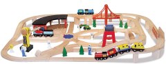 Melissa & Doug Wooden Railway Set