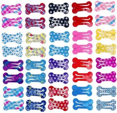 PET SHOW Bone Snap Hair Clips for Dogs, 20 Pieces