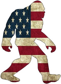 Rogue River Tactical USA Flag Bigfoot Car Decal