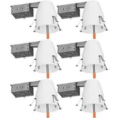 SUNCO 4-Inch LED Can Air LED Recessed Lighting, 6-Pack