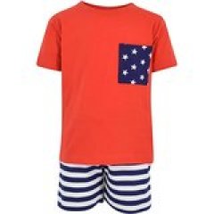 Unique Baby Boys Patriotic 2-Piece Summer Outfit