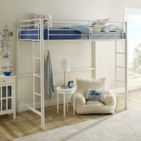 Walker Edison Twin Metal Loft Bed